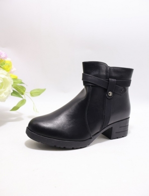 Botki damskie ocieplane na obcasie (36-41) HL61733 BLACK