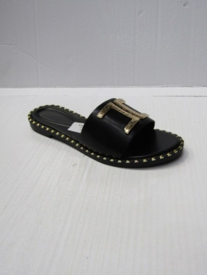 Klapki damskie na płaskim (36-41) DM97 BLACK