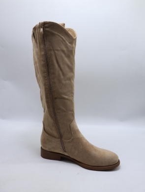 Kozaki damskie ocieplane na płaskim (36-41) LS5501 BEIGE