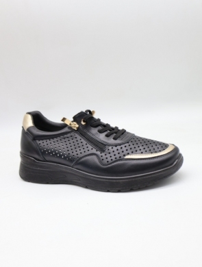 Buty sportowe damskie na płaskim (36-41) BK610 BLACK