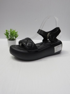 Sandały damskie na koturnie (36-41) 0-110 BLACK