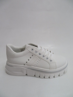Buty sportowe damskie na płaskim (36-41) 88-25 ALL WHITE