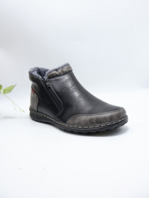 Botki damskie ocieplane na płaskim (37-42) 9680-1 BLACK