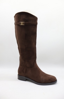 Kozaki damskie na płaskim (36-41) 69003 COFFE