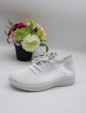 Buty sportowe damskie na płaskim (36-41) BK25 WHITE