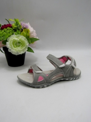 Sandały damskie na płaskim (36-41) B009-4 LGREY/PINK