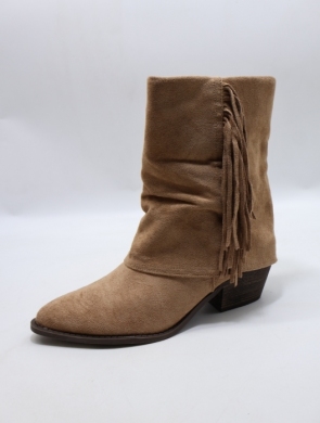 Botki damskie na obcasie (36-41) L66-268 TAUPE