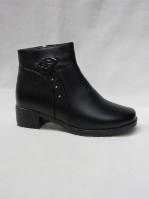 Botki damskie ocieplane na obcasie (37-42) A02 BLACK
