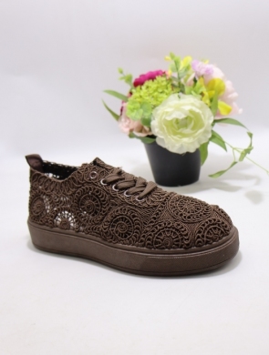 Buty sportowe damskie na płaskim (36-41) 88-130 BROWN