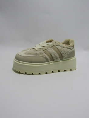 Buty sportowe damskie na płaskim (36-41) 24886 BEIGE