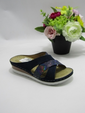 Klapki damskie na koturnie (36-41) N24-1061 BLUE