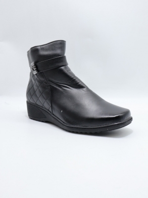 Botki damskie ocieplane na koturnie (39-43) B06T BLACK