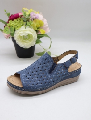Sandały damskie na koturnie (36-42) 2312-27 BLUE