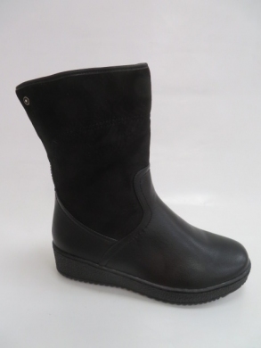 Kozaki damskie ocieplane na płaskim (36-41) G381 BLACK
