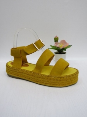 Sandały damskie na koturnie (36-41) 164 YELLOW