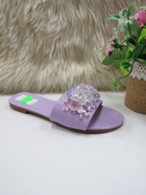 Klapki damskie na płaskim (36-41) C2511 PURPLE