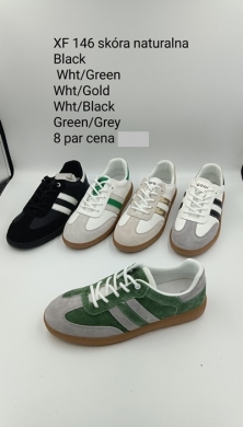 Buty sportowe damskie na płaskim (36-41) XF146 GREEN/GREY