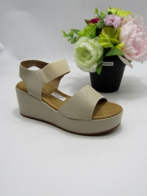 Klapki damskie na koturnie (36-41)  R836 BEIGE