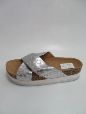 Klapki damskie na koturnie (36-41) 67055 SILVER