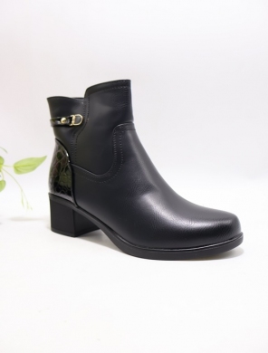 Botki damskie ocieplane na obcasie (36-41) LT6399-1 BLACK
