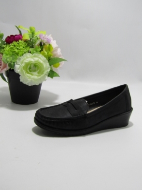Mokasyny damskie na koturnie (36-41) QQ-8 BLACK