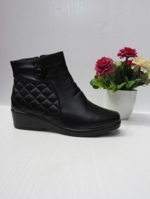Botki damskie ocieplane na koturnie (37-42) F-19 BLACK