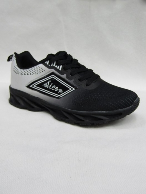 Buty sportowe młodzieżowe (36-41) SM115-1 BLA/WHITE