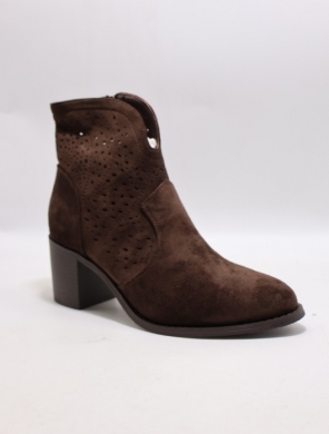 Botki damskie na obcasie (36-41) H250-6 BROWN