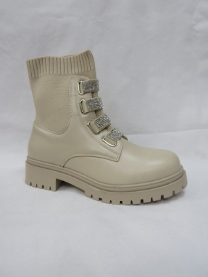 Botki damskie na płaskim (36-41) HBL-41 BEIGE