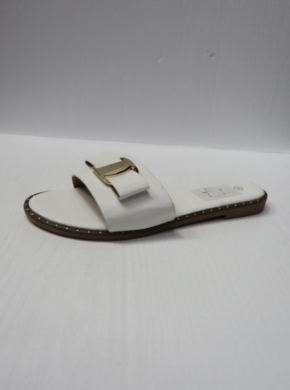 Klapki damskie na płaskim (36-41) CB2157 WHITE