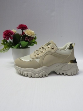 Buty sportowe damskie na płaskim (36-41) D232-29 BEIGE