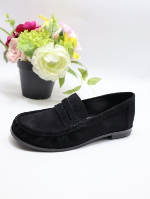Mokasyny damskie na płaskim (36-41) H8-962 BLACK