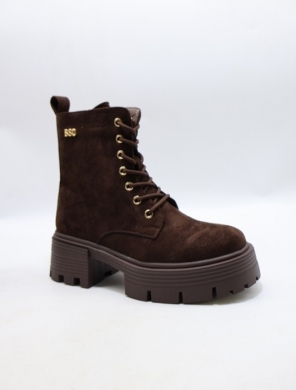 Botki damskie ocieplane na obcasie (36-41) DH40108 BROWN