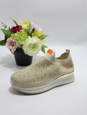 Buty sportowe damskie na płaskim (36-41) LS-660 BEIGE
