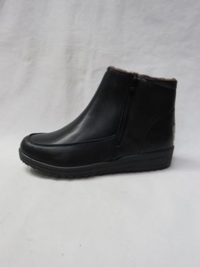 Botki damskie ocieplane na płaskim (36-42) XY-312-1 BLACK