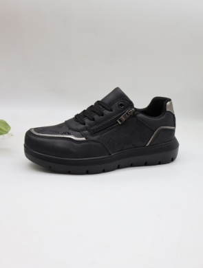 Buty sportowe damskie na płaskim (36-41) H-28 BLACK