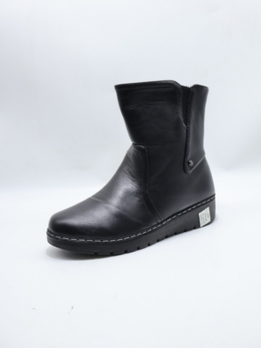 Botki damskie ocieplane na płaskim (37-42) W61 BLACK