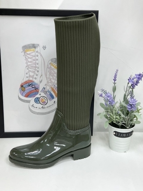 Kozaki damskie na płaskim (36-41) YQ44 OLIVE
