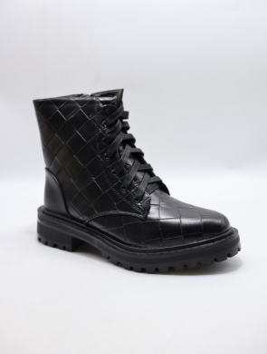 Botki damskie ocieplane na płaskim (36-41) VI040 BLACK
