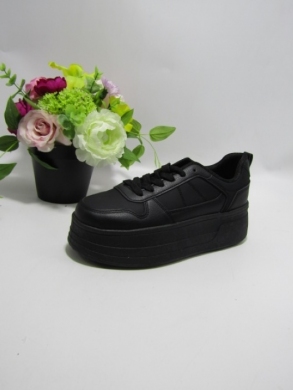 Buty sportowe damskie na płaskim (36-41) 0-1771 BLACK