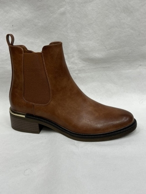 Botki damskie ocieplane na płaskim (36-41) C732 CAMEL