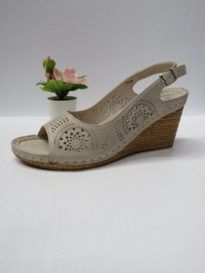 Sandały damskie na koturnie (36-41) 7AA228 BEIGE