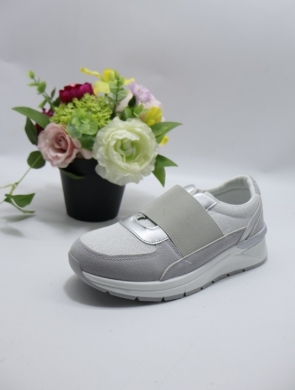 Buty sportowe damskie na płaskim (36-41) LS2355 SILVER