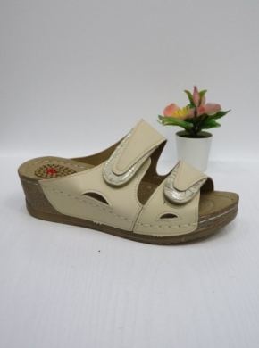 Klapki damskie na koturnie (36-41) KS-9112 BEIGE