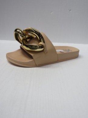 Klapki damskie na płaskim (36-41) 98-48 BEIGE