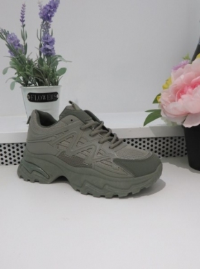Buty sportowe damskie na płaskim (36-41) 23006 KHAKI