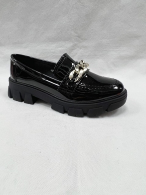 Mokasyny damskie na płaskim (36-41) 999-1 BLACK
