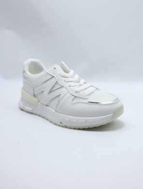 Buty sportowe damskie na płaskim (36-41) K1726 WHITE