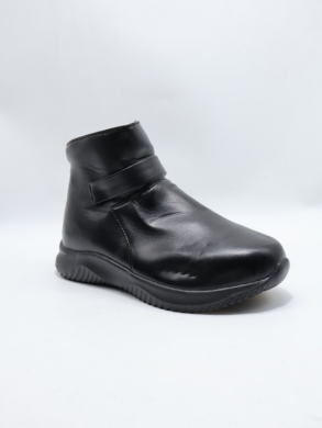 Botki damskie ocieplane na płaskim (37-42) 2506 BLACK