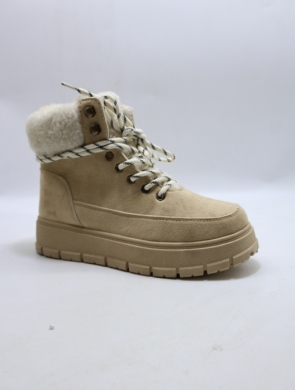 Botki damskie ocieplane na płaskim (36-41) AZM-13 BEIGE